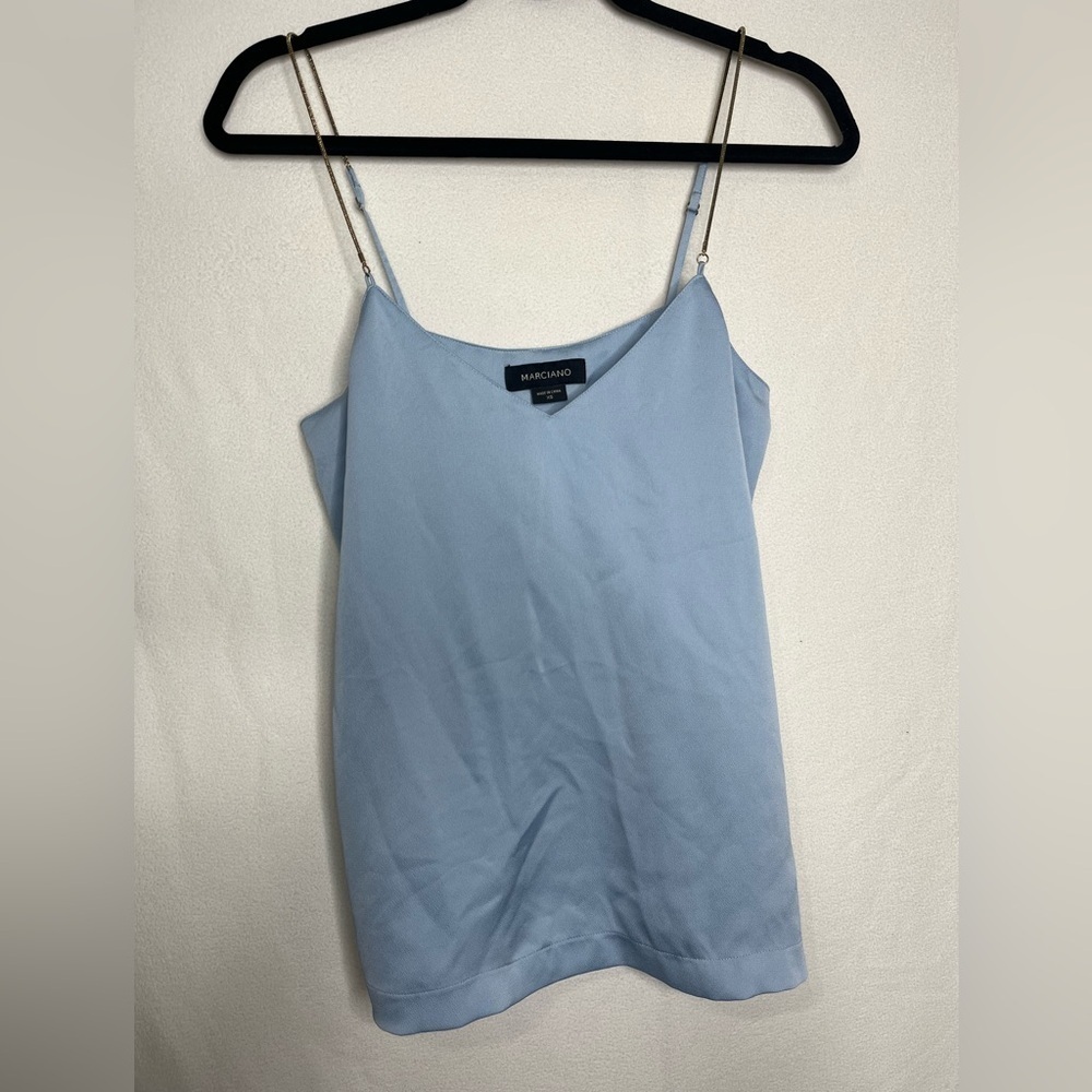 Marciano Baby Blue Camisole With Chain Straps Sz XS